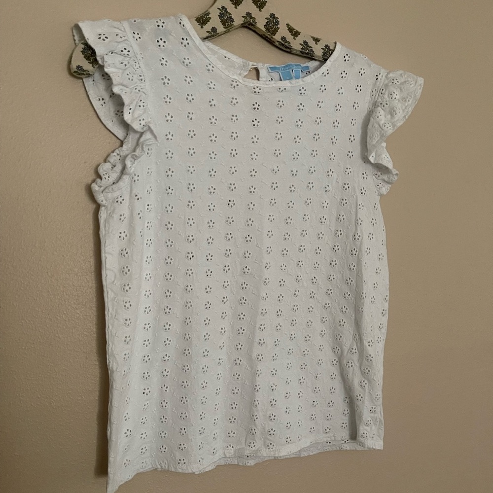 Draper James cotton eyelet tank